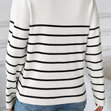 Ribbed V-Neck Long Sleeve Sweater