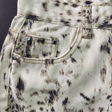 Retro Leopard Straight Baggy Jeans