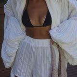 Solid Tie Loose Cutout Two Piece Set