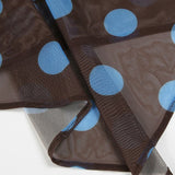 Colorblock Polka Dot Mesh Two Pieces Set