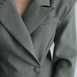 Single Button Lapel Blazer