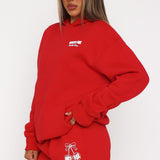 Love Of My Life Oversized Hoodie Red