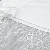 Lace Sheer Split Ruffle Asymmetrical Skirt