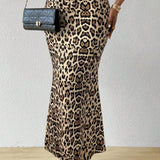 Zebra Print High Waist Bodycon Mermaid Maxi Skirt