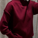 Colorblock Turtleneck Knit Sweater