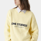 Embroidery Knit Slouchy Pullover Blouse