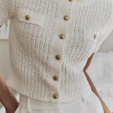 Single-Breasted Knitted Office Cardigan