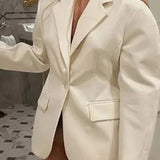 Turn Down Collar Casual Blazer