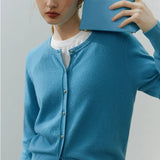 Casual Solid Knit Sweater Cardigan