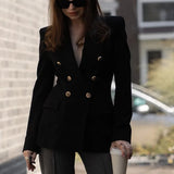 Double-Breasted Commuter Blazer