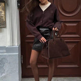 Solid Color Buttoned Sweater