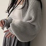 Elegant Knit Batwing Cardigan