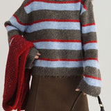 Crew Neck Colorblock Sweater