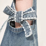 Slim Fit Bow Flare Jeans