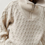 Chunky Knit Half Zip Sweater
