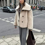 Fleece Lapel Short Jacket