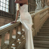 Lace Bustier Bodycon Formal Dress
