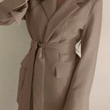 Belted Loose Fit Straight Blazer