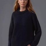 Casual Crewneck Lantern Sleeve Sweater