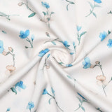 Satin Puff Sleeve Floral Dress