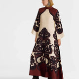 Grenadilla Print Satin Dress
