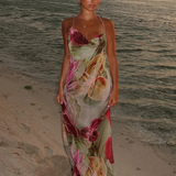 Isla | Backless Chiffon Maxi Dress