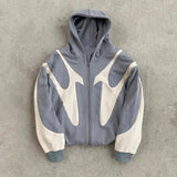 Devil Print Zip Up Hoodie