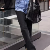 Washed Patchwork Slim Denim Jeans