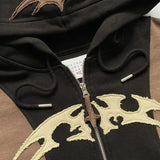 Embroidered Geometric Gothic Hoodie