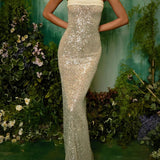 Sequin Fishtail Party Dress