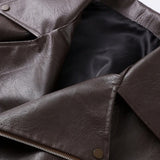 Cinched Waist Zipper Biker Jacket