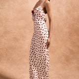 Color Block Lace Trim Cami Maxi Dress