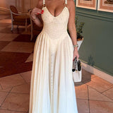 Spaghetti Strap Mesh Maxi Dress