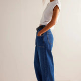 Vintage Washed Wide Leg Jeans