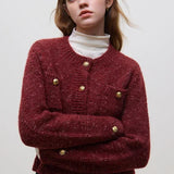 Blend Round Neck Knit Cardigan
