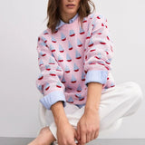 Casual Sailboat Jacquard Pullover Sweater