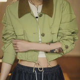 Corduroy Patchwork Safari Jacket
