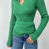 Slim Fit Polo Knit Sweater