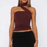 Status Updated Top Burgundy
