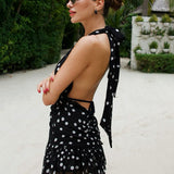 Sexy Polka Dot V-Neck Mini Dress