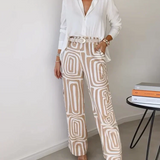 Kammay Stijlvolle Pantalon Set – Inclusief Blouse en Riem