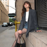 Retro Loose V-Neck Blazer