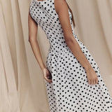 Chic Polka Dot Sleeveless Maxi Dress