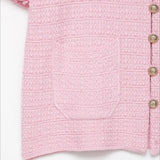 Solid Knit Short Sleeve Cardigan