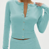 Knitted Slim Fit Button Cardigan