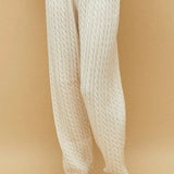 Solid Cable Knit Cozy Cuffed Ankle Pants