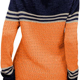 Women Autumn Winter Colorblock Pullover Sweaters