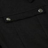 Rivet Lapel Safari Crop Jacke