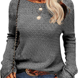 Women Autumn Winter Colorblock Pullover Sweaters