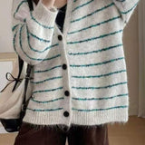 Plus Size Striped Knit Sweater